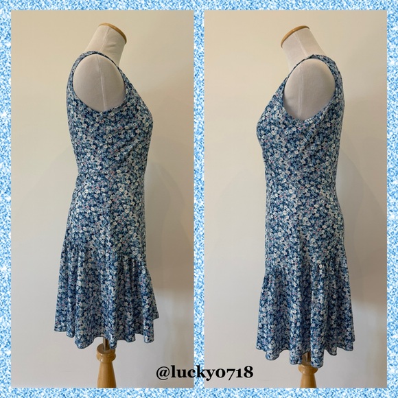 Fensace NWT Summer Sleeveless V-Neck Wrap Floral Sundress Mini Dress Sz S - Picture 7 of 10